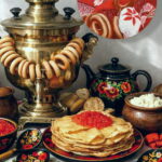 Картина Девушка с баранками холст масло круглая